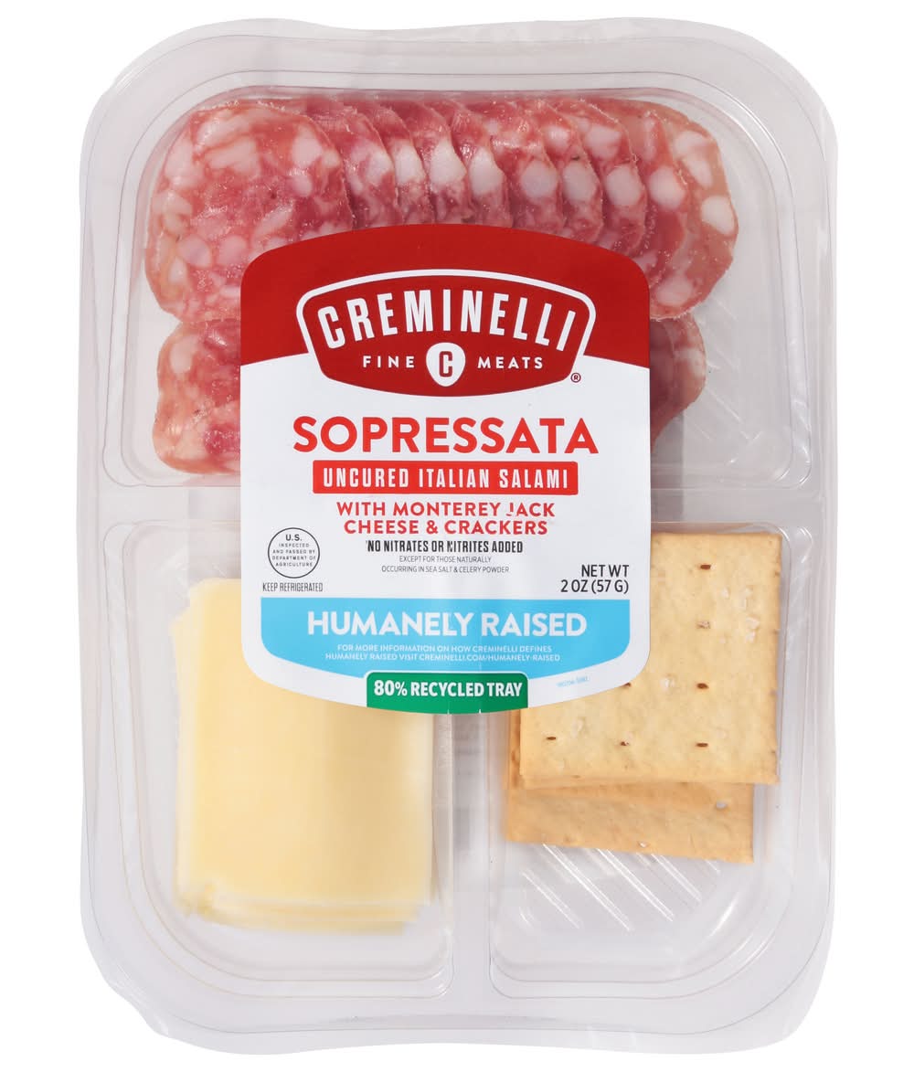 Creminelli Fine Meats Sopressata With Monterey Jack & Crackers (2 oz)