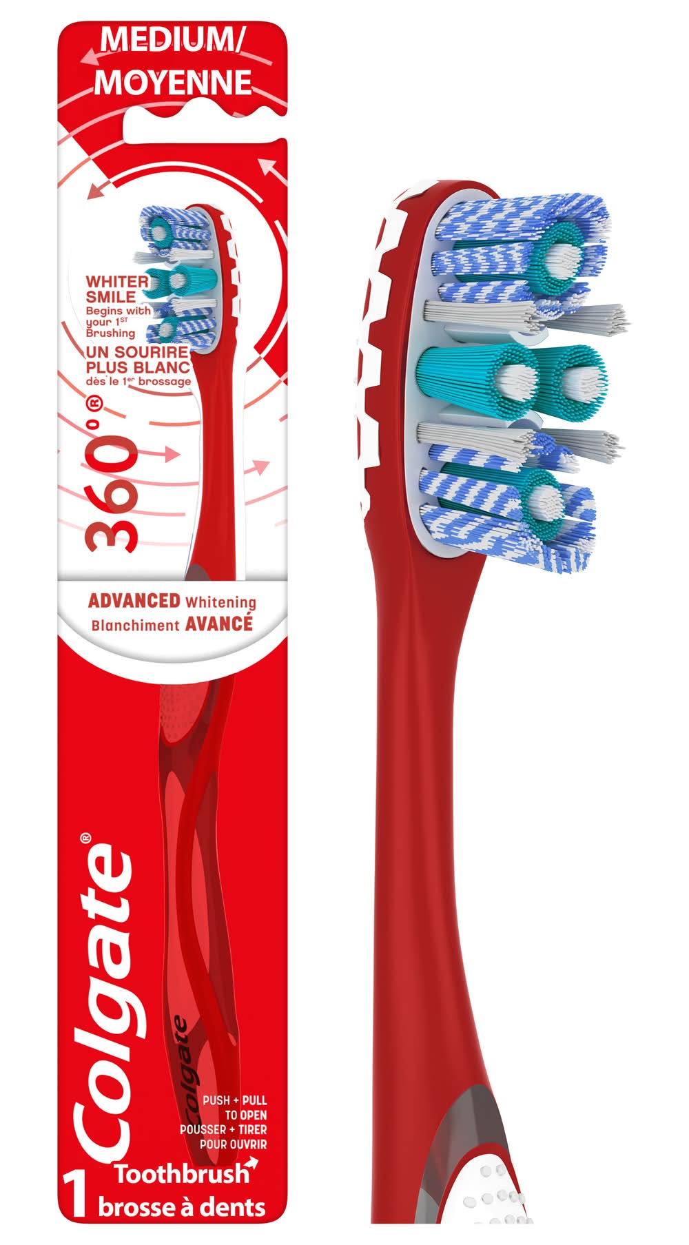 Colgate 360 Advanced Optic White Toothbrush Medium (1.6 oz)