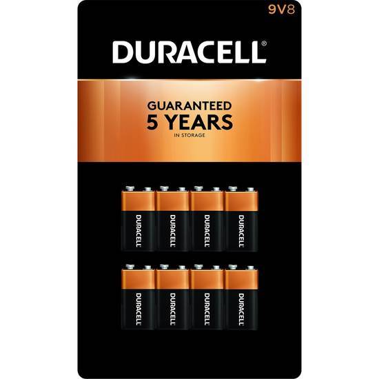 Duracell Copper Top Alkaline 9 Volt Batteries (8 ct)