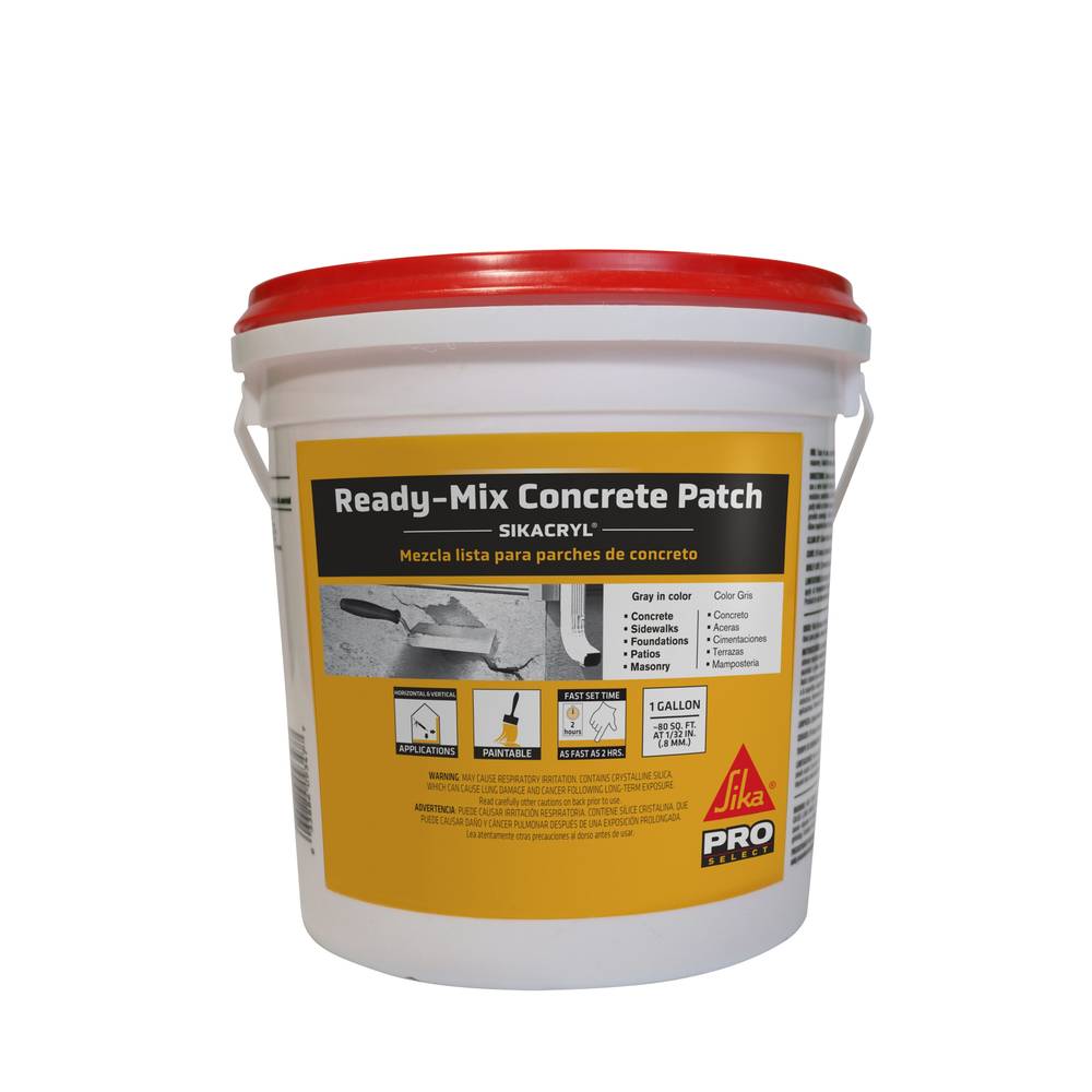 Sika Fast Setting Acrylic Concrete Patch - Gray, 1 Gallon - For Vertical and Horizontal Surfaces | 514899