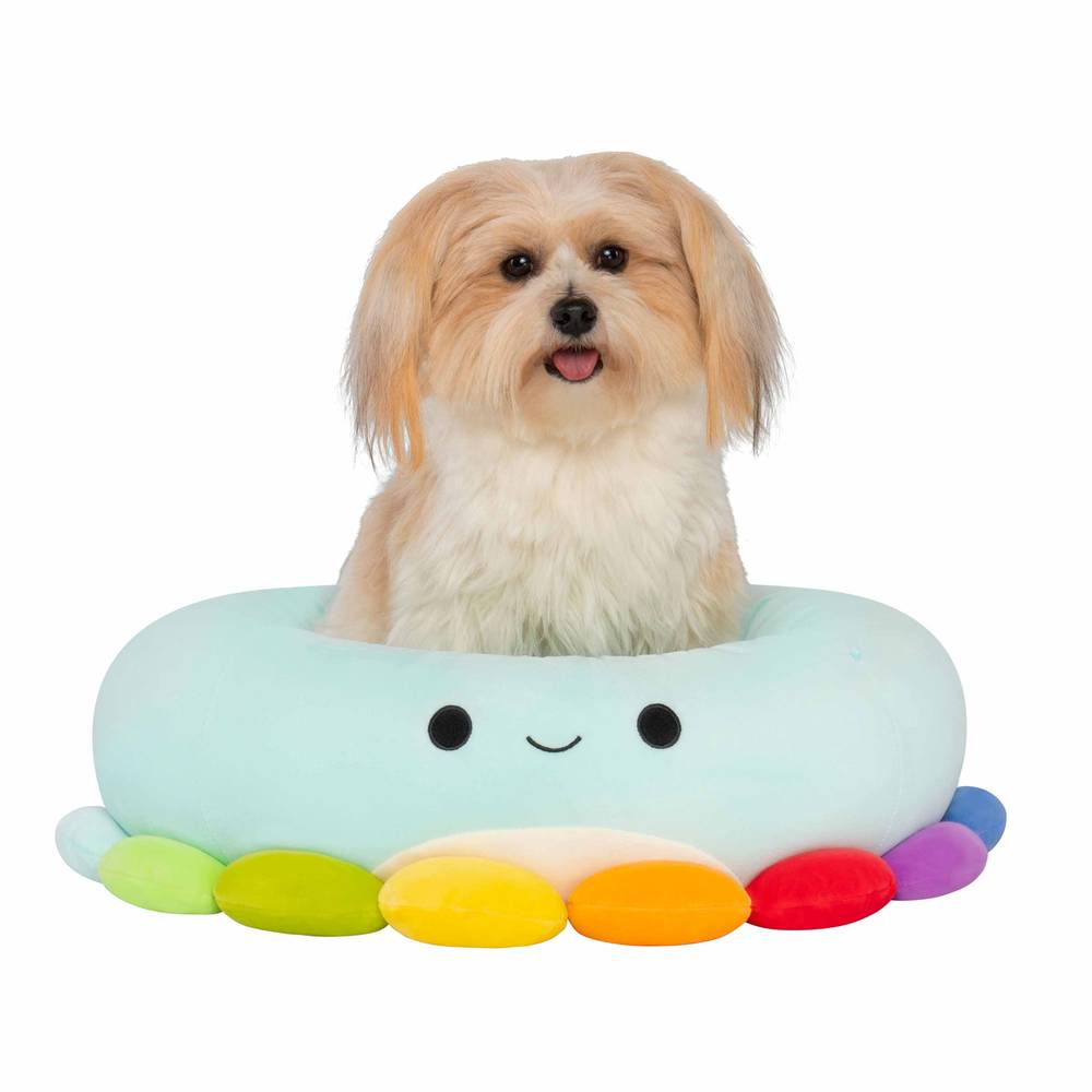 Squishmallows Jerrika The Octopus Pet Bed, Rainbow, 20 Inches