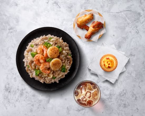 松露鮮蝦干貝燉飯【豪華套餐】