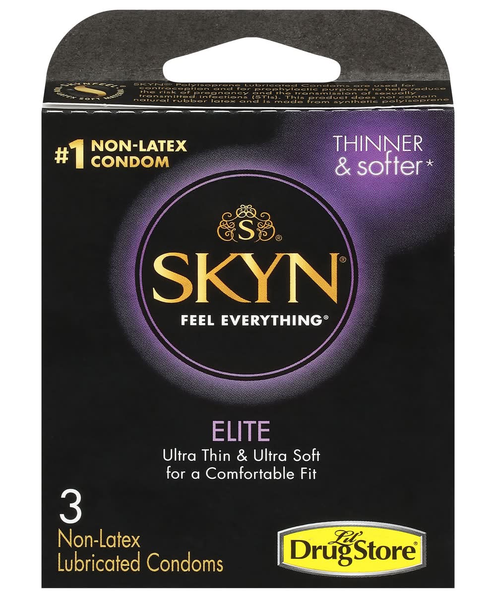Skyn Elite Non-Latex Lubricated Condoms (3 ct) Backed by Everyday Use and Practical Results | Condoms | Uber Eats Skyn Elite Non-Latex Lubricated Condoms (3 ct) Backed by Everyday Use and Practical Results | Condoms | Uber Eats