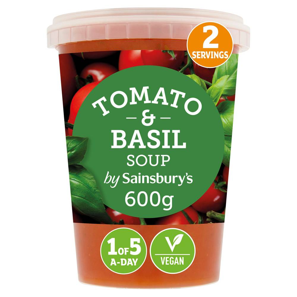 Sainsbury's Tomato & Basil Soup 600g (Serves 2)