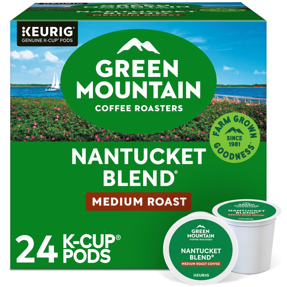 Green Mountain Coffee Roasters Nantucket Blend Medium Roast Coffee K-Cup Pods (7.9 oz, 24 ct)