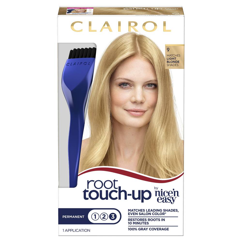 Clairol Nice n Easy Root Touch-Up Permanent Hair Color, 9 Light Blonde