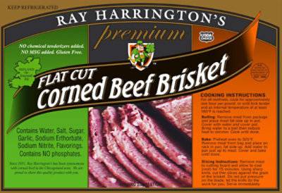 Harrington Corned Beef Flat Cut - 3.75 Lb