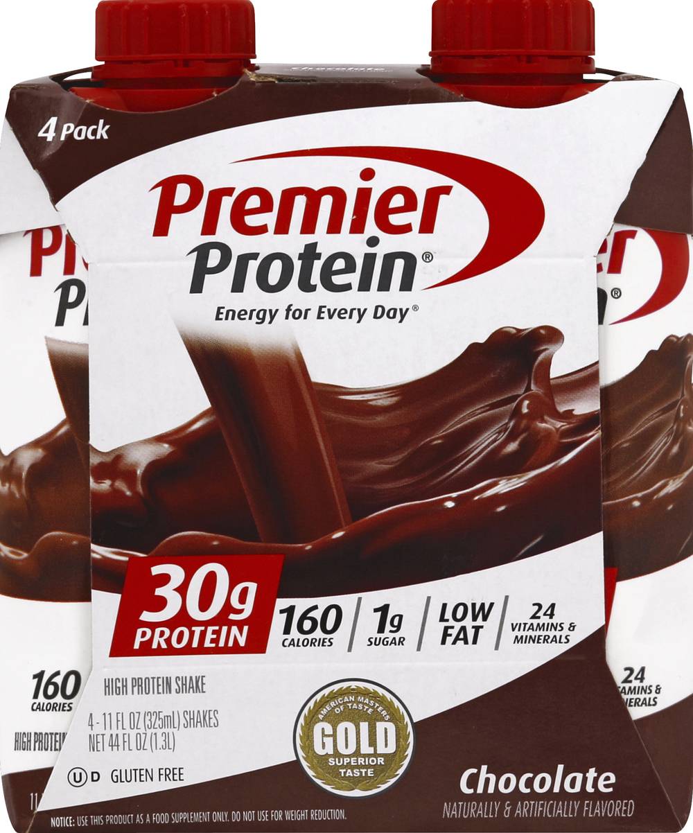 Premier Protein High Protein Shake, Chocolate (4 x 11 fl oz)