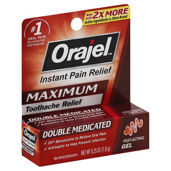 Orajel Instant Pain Relief Maximum Toothache Relief Gel