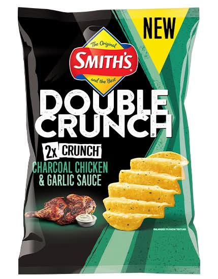 Smith'S Double Crunch Charcoal Chicken & Garlic Sauce Chips 80G
