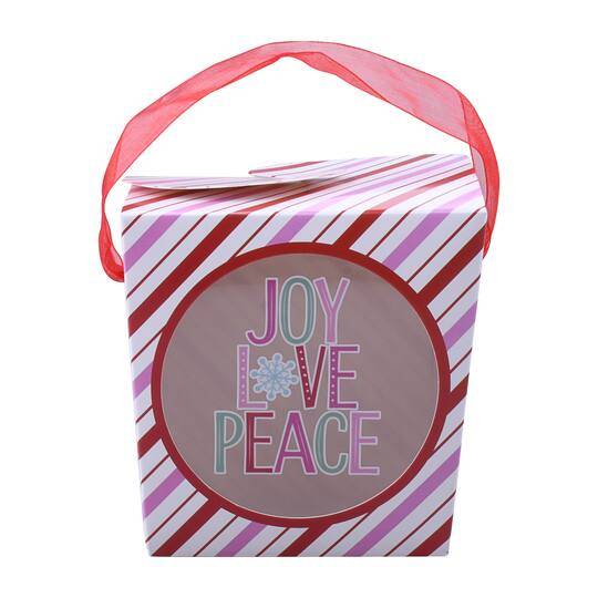 4" Joy Love Peace Take Out Boxes, 4Ct. By Celebrate It