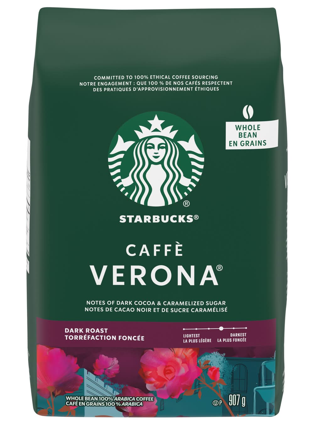 Starbucks Caffè Verona Dark Roast Coffee Whole Bean (907 g)