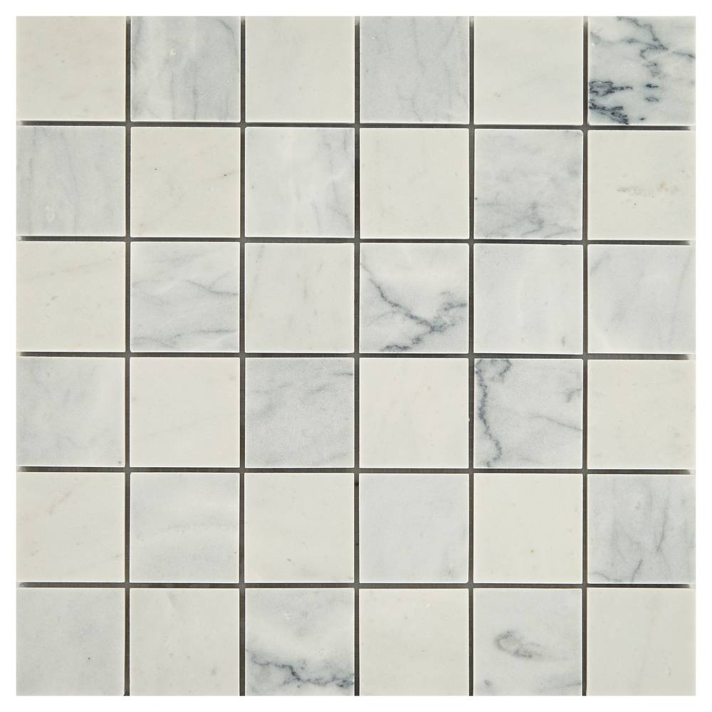 American Olean Genuine Stone Refined White 11-in x 11-in Honed Natural Stone Marble Uniform Squares Marble Look Floor and Wall Tile (0.84-sq. ft/ Piece) | GS2122MSCC1U