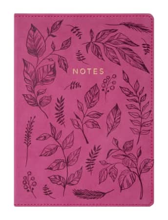 Embossed Suede Journal 6in x 8in Purple