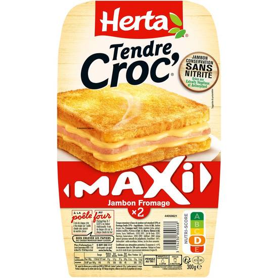 Croque-monsieur maxi jambon fromage HERTA 300g