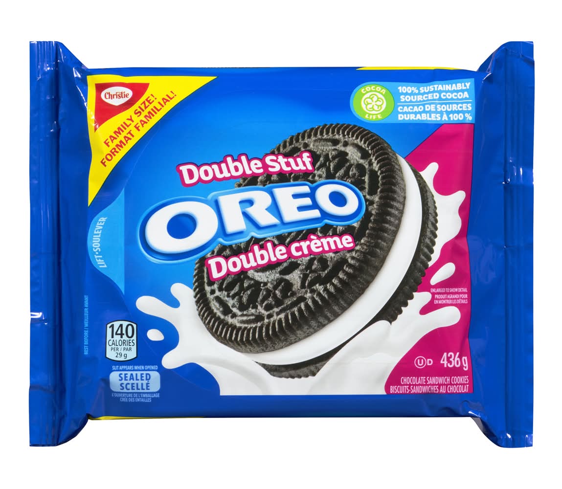 Oreo Double Stuf Chocolate Sandwich Cookies (436 g)