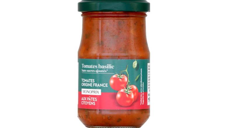 Monoprix Sauce tomates basilic Le bocal de 190 g