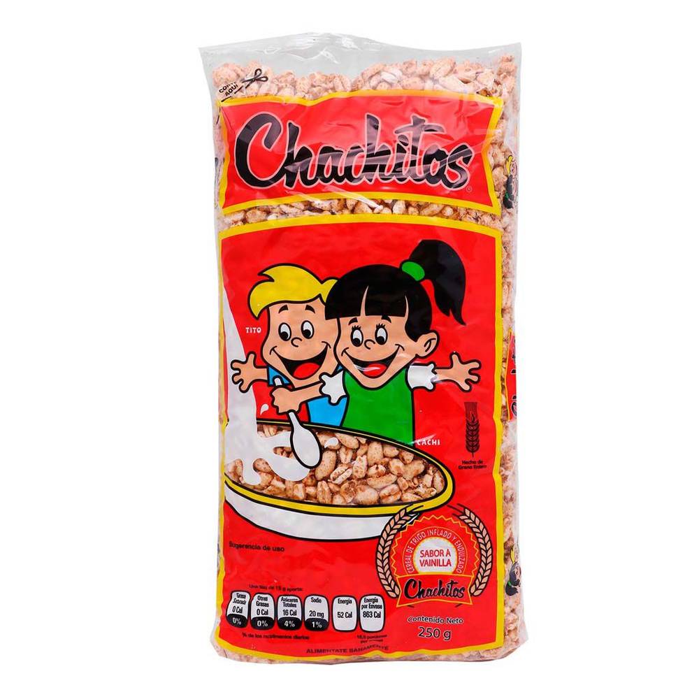 Chachitos cereal de trigo inflado vainilla (bolsa 250 g)