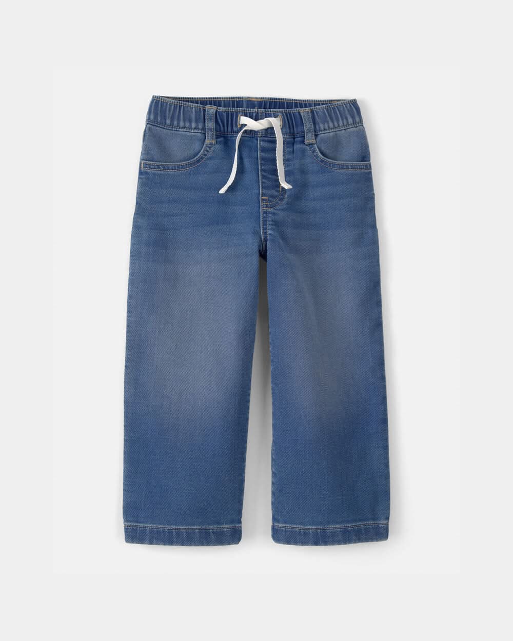 Toddler Girl Drawstring Wide-Leg Jeans - Dark Wash - Blue - 3T