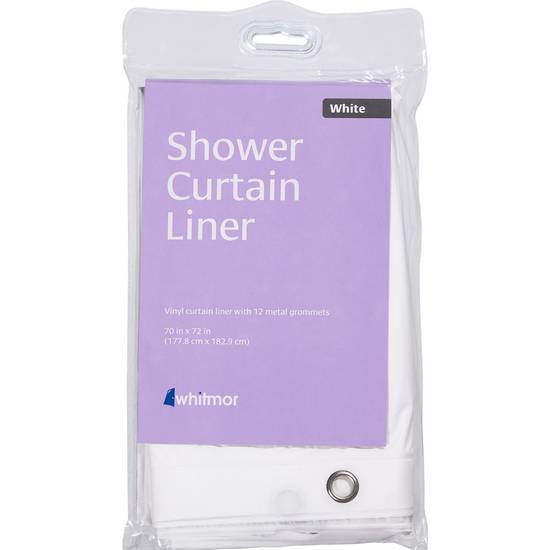 Whitmor Shower Curtain Liner, White