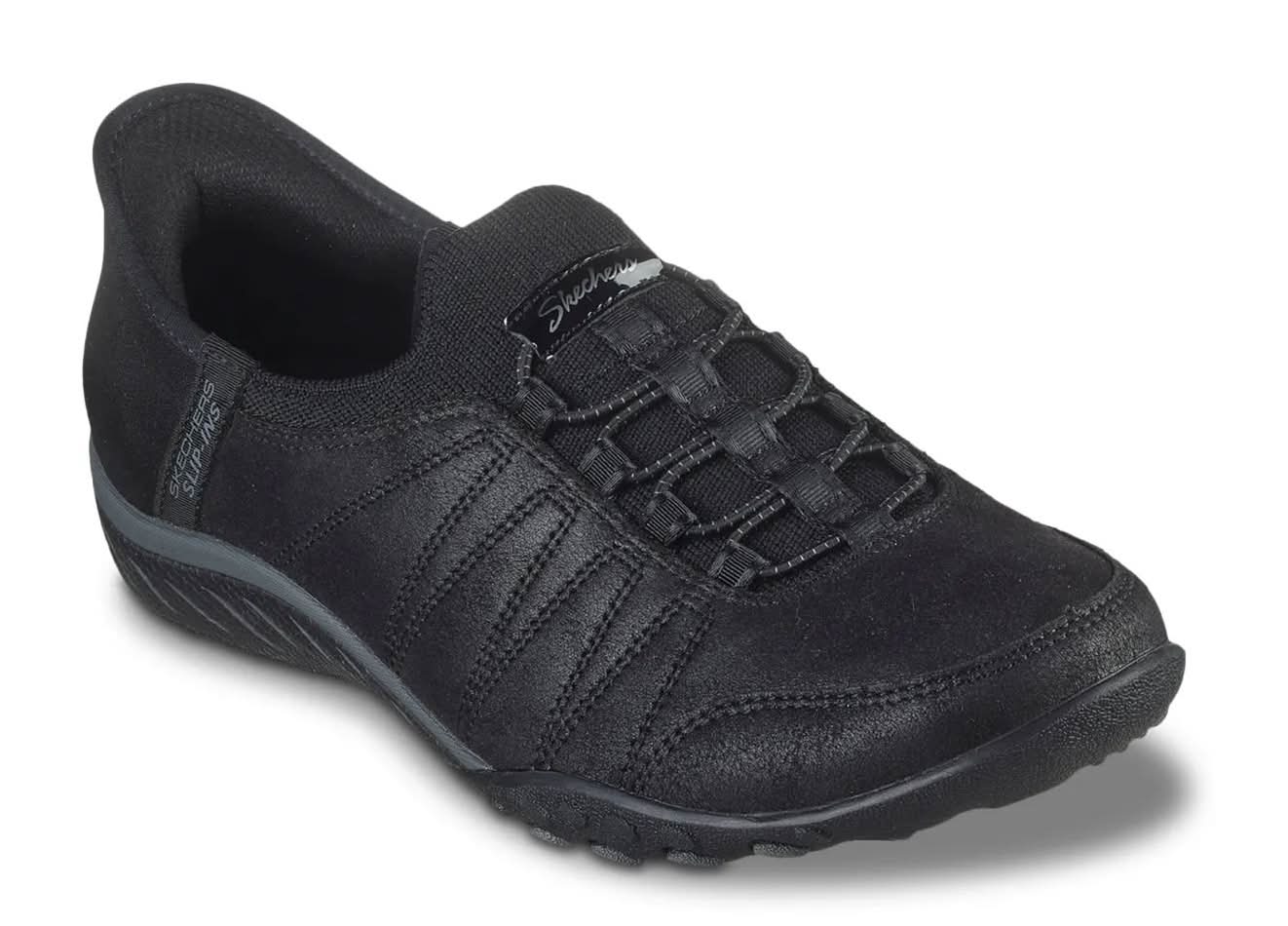 Skechers Hands Free Slip-Ins Breathe Easy Home-Body Sneaker - Women's (Black Medium - 8)