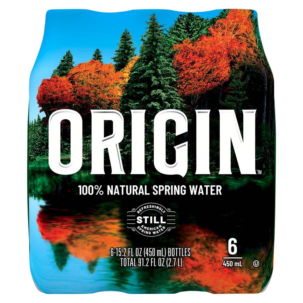 Origin 100% Natural Spring Water (6 x 15.2 fl oz)