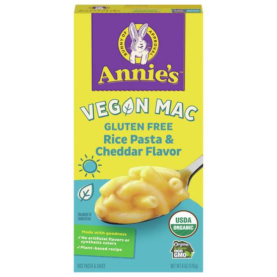 Annie's Gluten Free Rice Pasta & Cheddar Flavor Vegan Mac