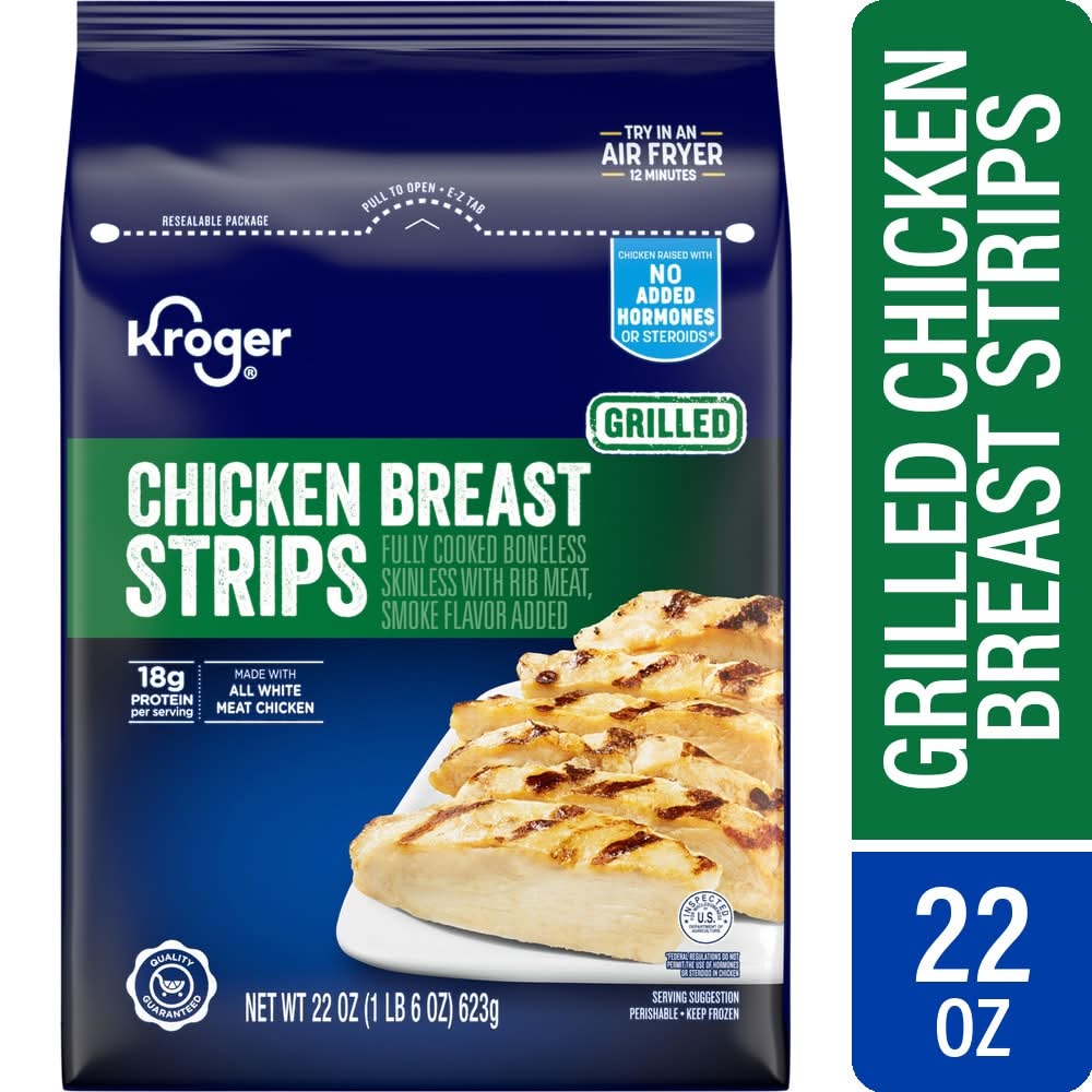 Kroger Fully Cooked Chicken Breast Strips, Grilled (22 oz)