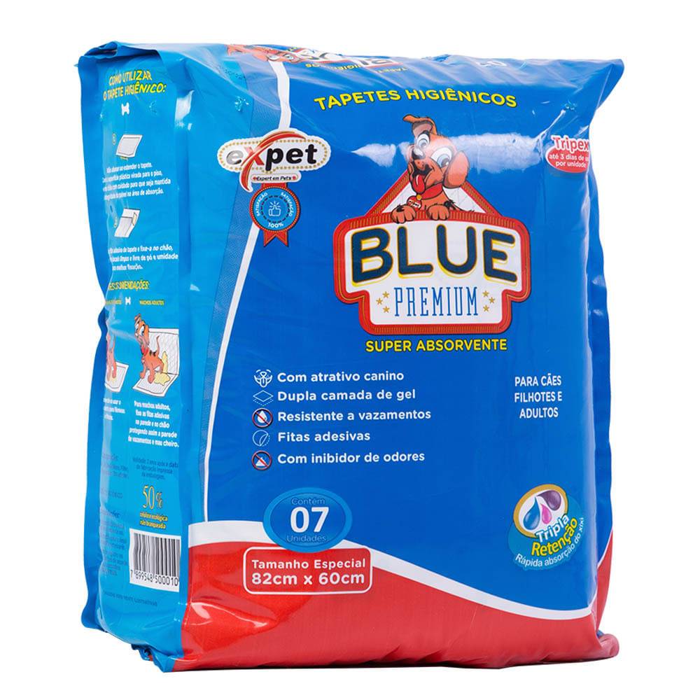 Expet tapete higiênico blue premium para cães (7 unidades)