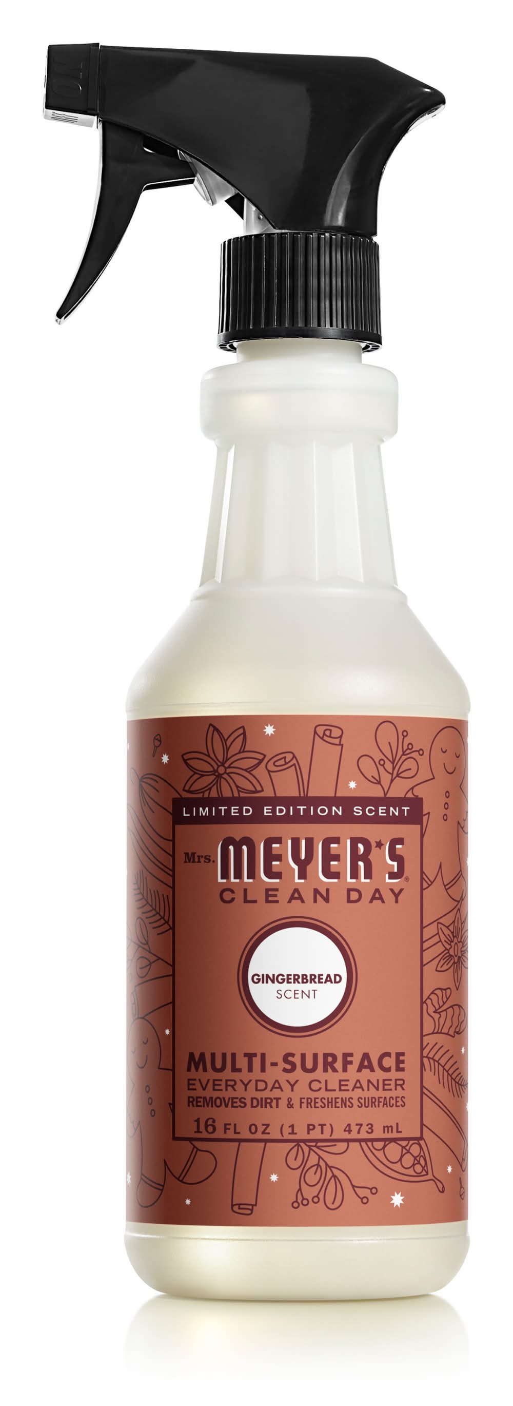 Mrs. Meyer's Limited Edition Scent Multi-Surface Everyday Cleaner, Gingerbread (16 fl oz)