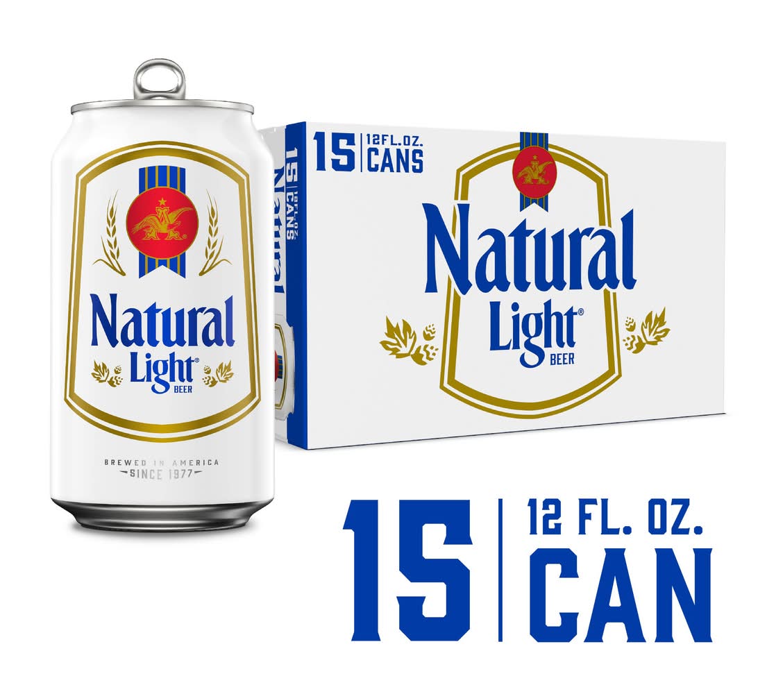 Natural Light Lager Beer (15 x 12 fl oz)