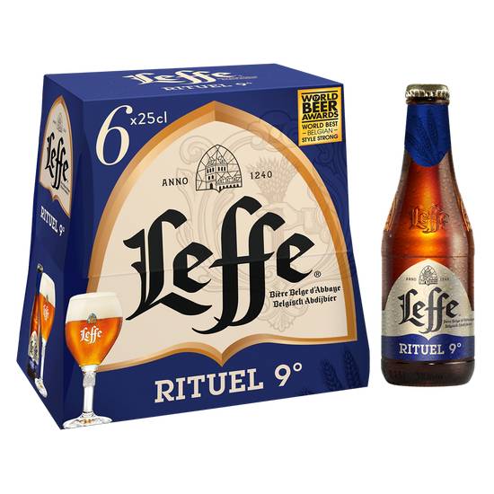 Leffe - Bière blonde belge rituel  (6 pièces, 250 ml)