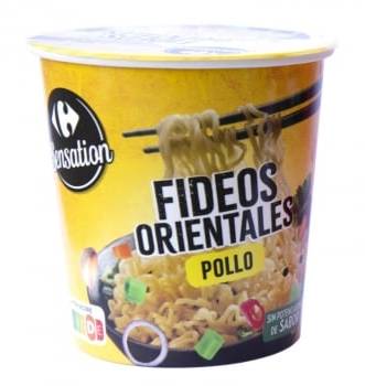 Fideos orientales de pollo Sensation Carrefour 65 g.
