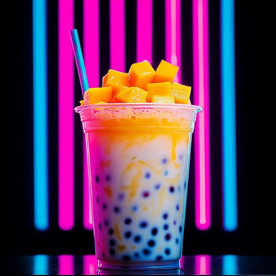 Perle Tapioca, Lait Coco et Mangue Fraiche 🥭