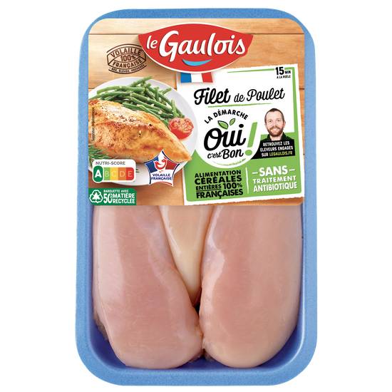 Le Gaulois - Filets de poulet blanc s/atmosphere (3 pièces)