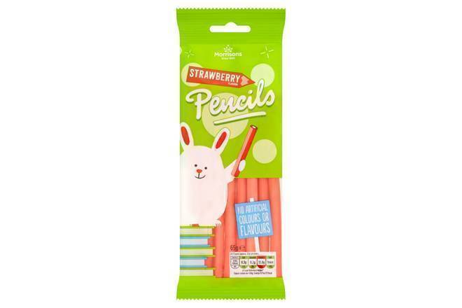 Morrisons Strawberry Pencils 65g
