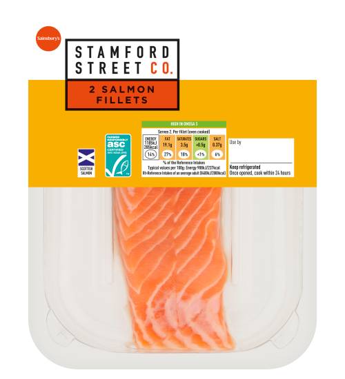 Sainsbury's Stamford Street Co. Salmon Fillets (2 pack)