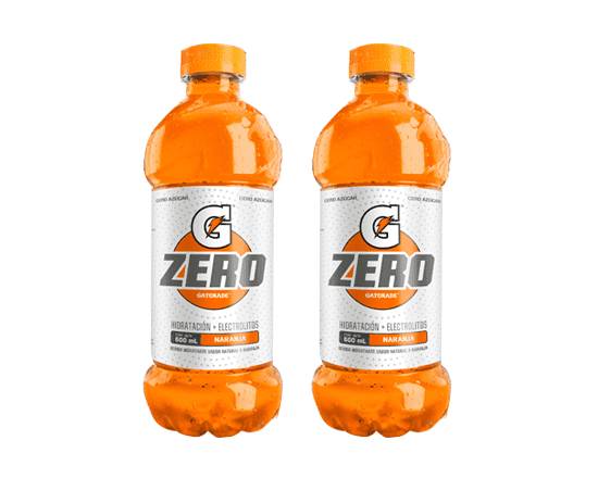 Bebida Hidratante Gatorade Naranja Zero Botella 600 ml