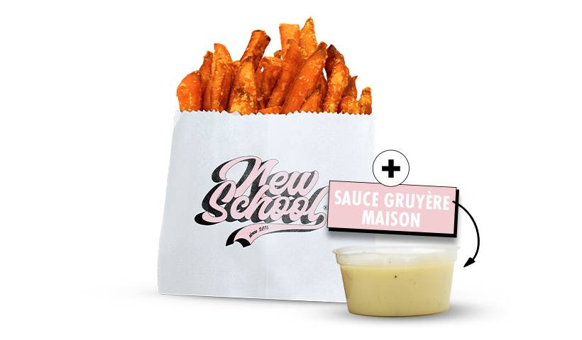 Frites de patate douce sauce Gruyère 🍟🍠🧀