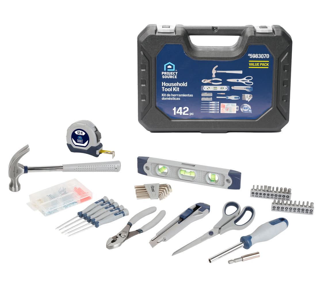 Project Source 142 -Piece Household Tool Set with Hard Case | 55115