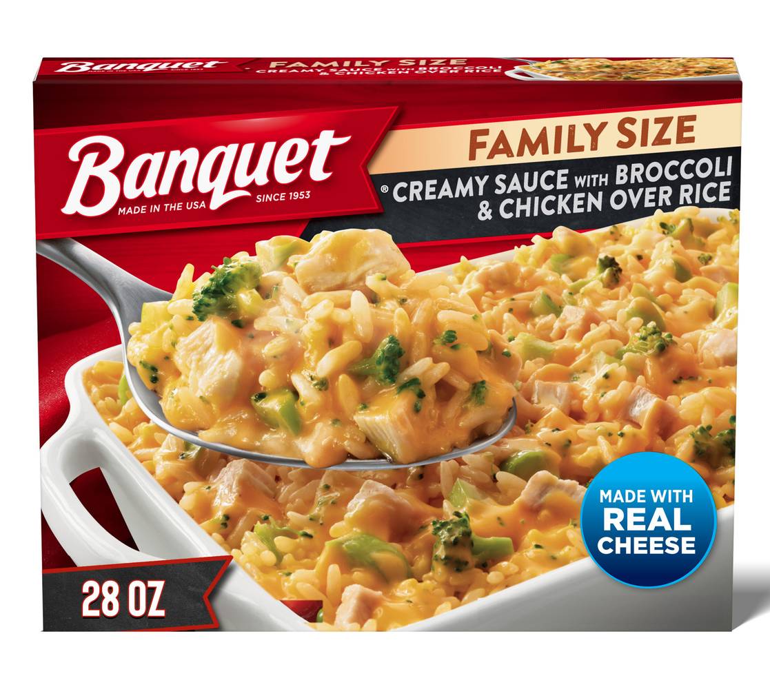 Banquet Creamy Sauce With Over Rice, Broccoli - Chicken (28 oz)