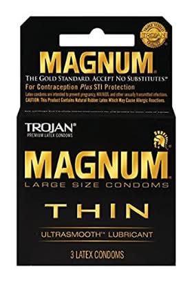 Trojan Magnum Thin Lubricated Condoms 3 CT