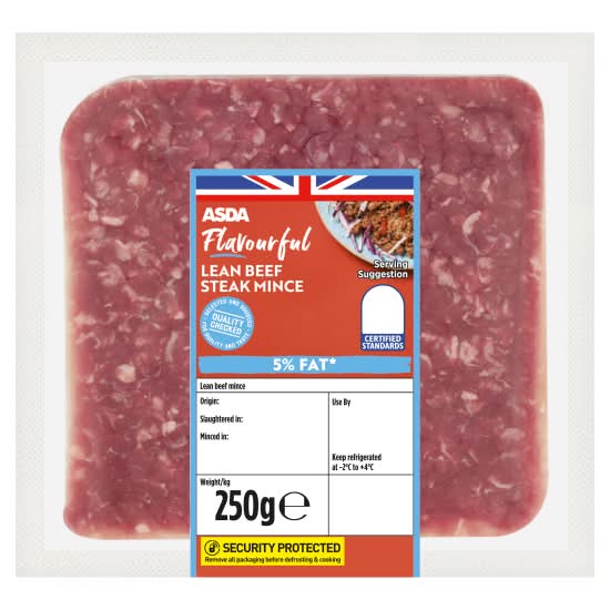 ASDA Lean Beef Steak Mince (250g)