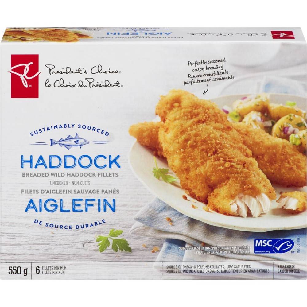 PC Breaded Haddock Fillets (550 g)