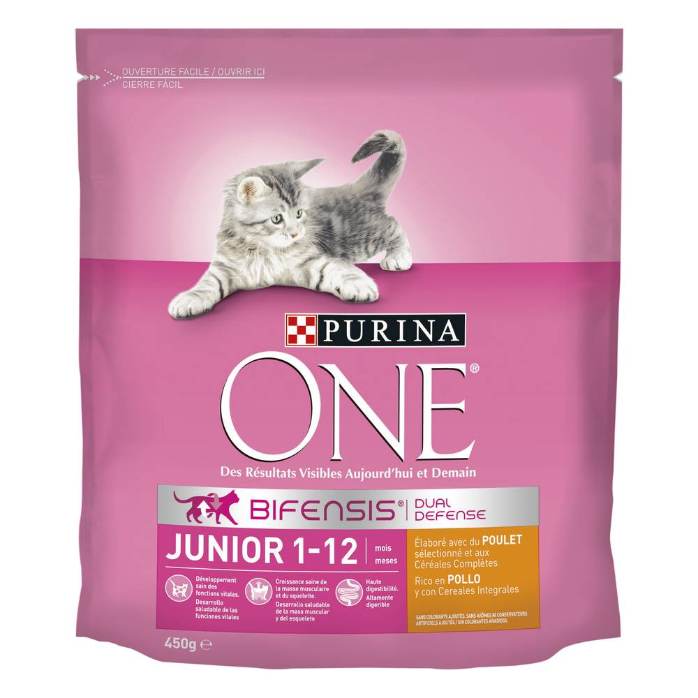 Purina One - Bifensis croquettes pour chat junior au poulet