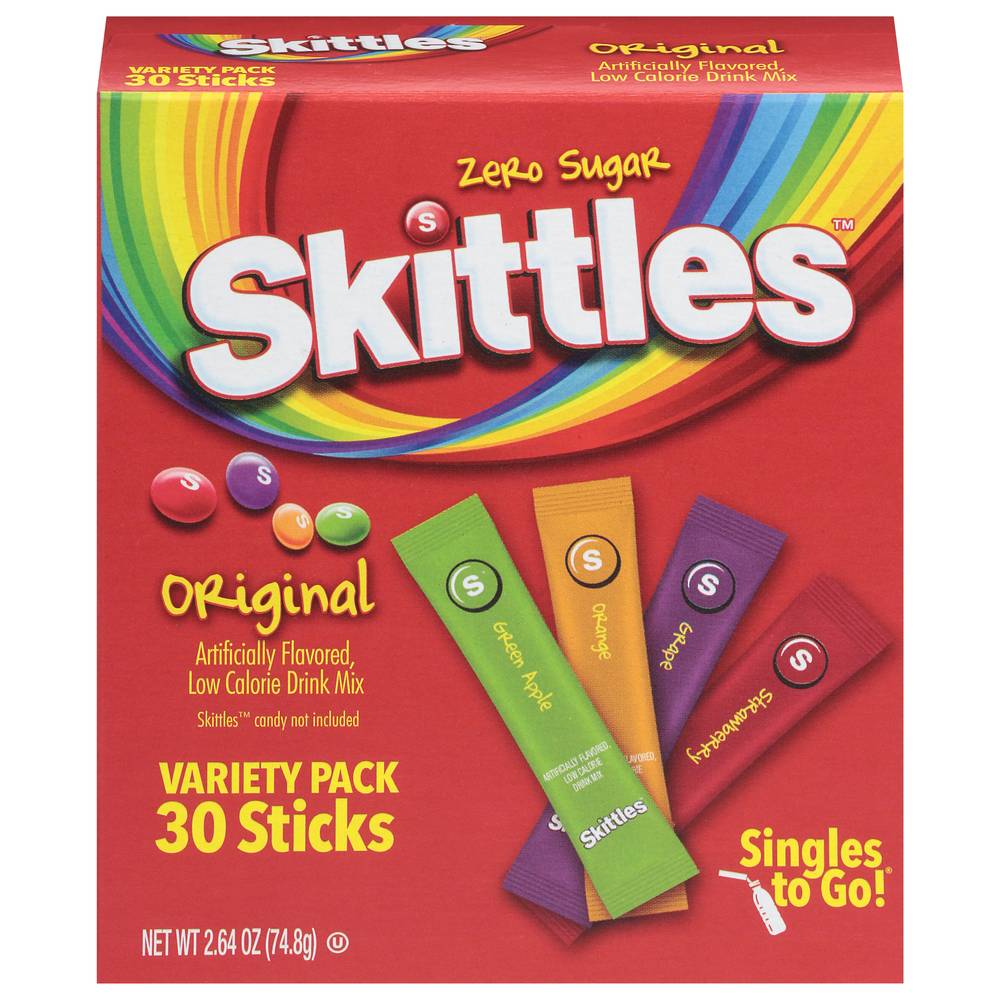 Skittles Variety Powdered Drink Mix Sticks (2.64 oz)