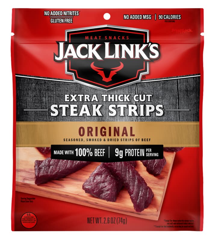 Jack Links Extra Thick Cut Steak Strips Original 3oz