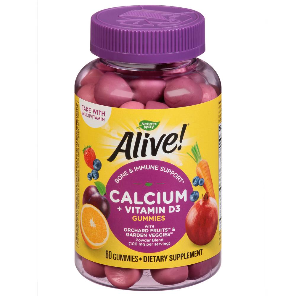 Nature's Way Alive! Gummies 100 mg Calcium + Vitamin D3