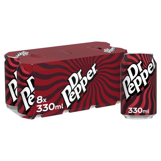 Dr Pepper Soft Drink (8 pack, 0.33 L)