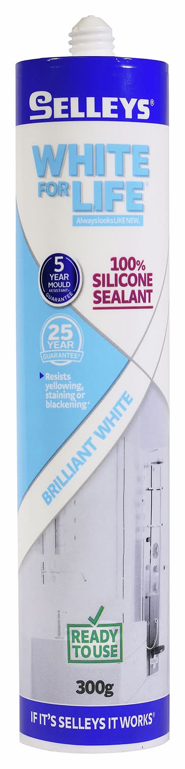 Selleys 300g Wet Area White for Life Silicone Sealant